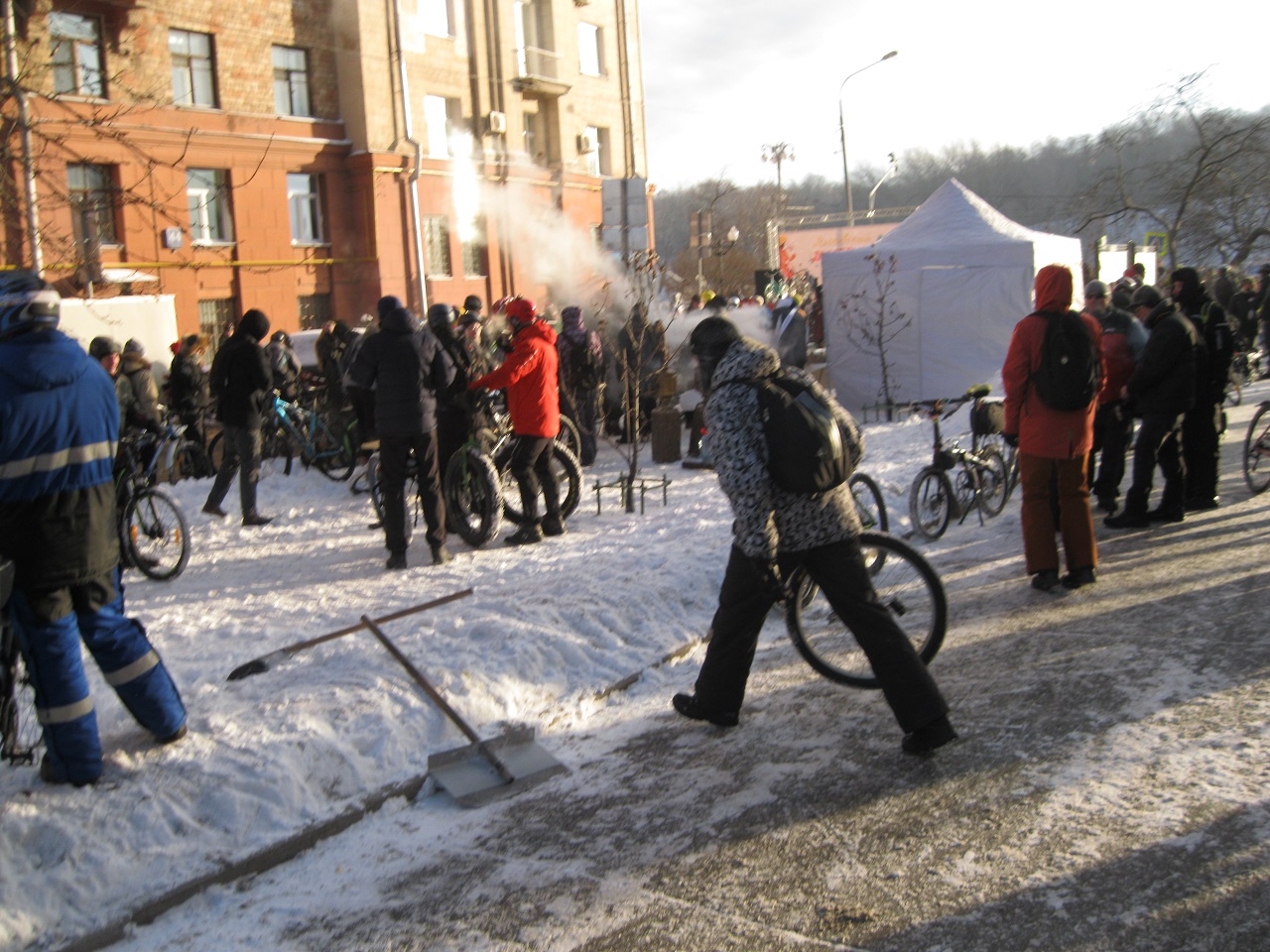 велопарад зимой москва 2017